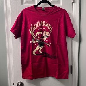 NWOT Haruko Haruhara vs The World FLCL Scott Pilgrim Parody Shirt